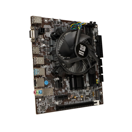 Мат.плата S1151 с процессором i5-6600 и кулером BaseTech H110M-K (mATX,2DDR4,M.2,3SATA,VGA,HDMI,PC2666)[BT-H110M-K-6600]