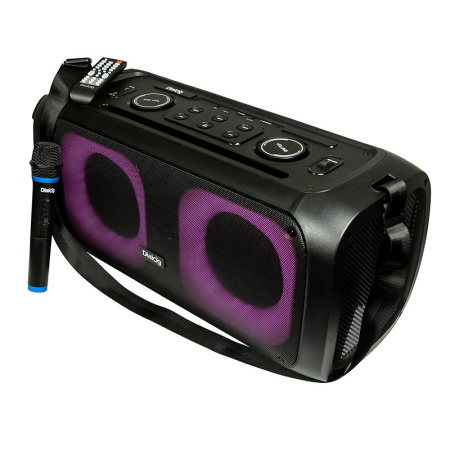 Портативная колонка Dialog AO-250 60вт. Bluetooth, FM, USB, SD, LED, караоке с микрофоном