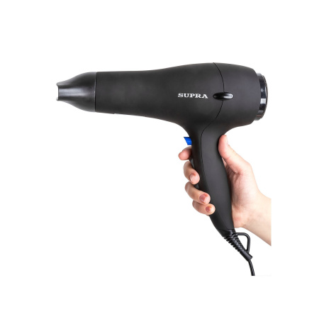 Фен Supra PHS-2204L Black 2200Вт, 3 режима, 1 насадка