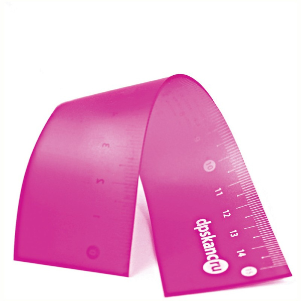 Линейка 15см. ДПС, ПВХ, супергибкая, розовая (3235.Л15-521)