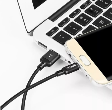Кабель MicroUSB(m) - USB(m) HOCO X14, 1м, 2.0A, черный