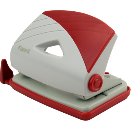 Дырокол AXENT "Duoton" на 16л. серо-красный (3716-06-A)