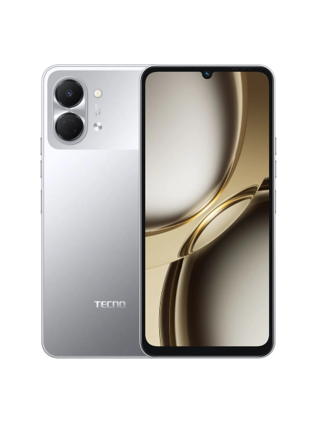 Смартфон Tecno Spark Go 3 4Гб 64Гб Titanium Grey 6.75", IPS, 1600*720, 2*1.8+6*1.6ГГц, 13Мп, 8Мп, 4G, 5000мАч, And 15
