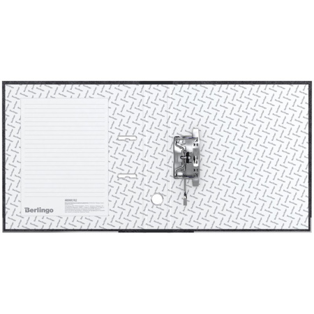 Папка-регистратор 50мм. BERLINGO мрамор, нижний метал. кант, черная (AM4810)