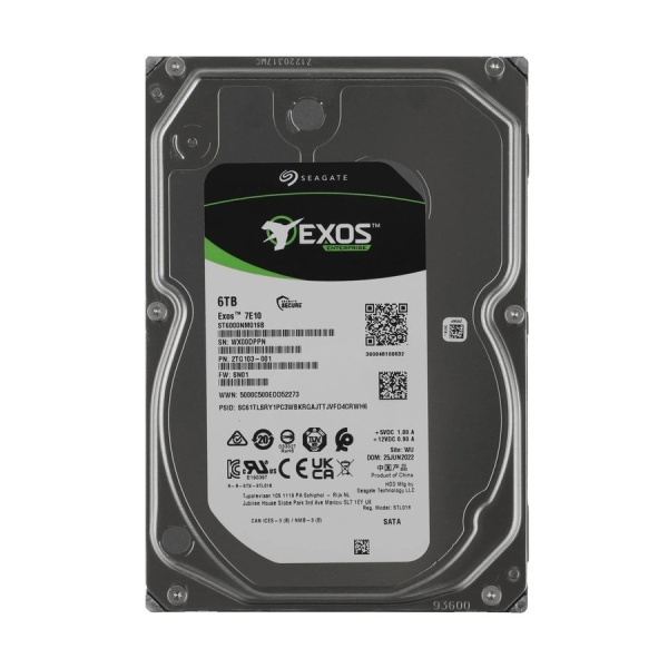 Жесткий диск Seagate SATA-III 6TB ST6000NM019B Server Exos 7E10 4KN (7200rpm) 256Mb 3.5" CH