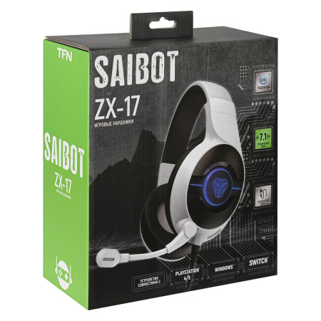 Игровая гарнитура TFN Saibot ZX-17 полноразмерные (TFN-GM-HS-ZX-17WH), White