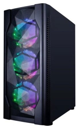 Корпус mATX Б_БП 1STPLAYER DK D4 BLACK (USB3.0, Audio, WN, RGB, черный)[D4-BK-4G6]
