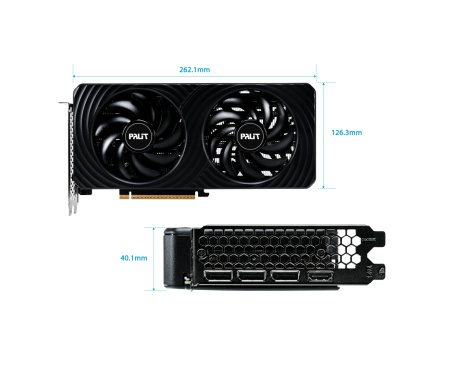 Видеокарта GeForce RTX5060 Palit 8Гб Dual GDDR7,128bit,HDMI,3DP (NE75060019P1-GB2063D) ret