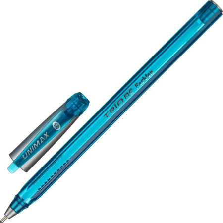 Ручка шариковая Unimax Trio DC Fashion 1мм. масл. основа, голубой корпус (803428)