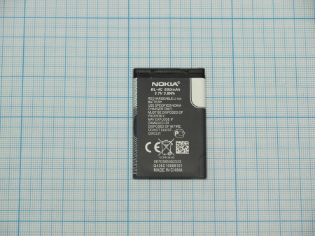 АКБ (аккумулятор) Nokia BL-4C ( 6100/1202/1661/2220S/2650/2690/5100/6101/6125/6131/6300 ) 3,7v 890mA