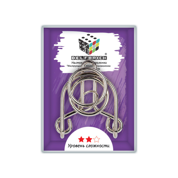 Головоломка металлическая  "DELFBRICK" DLM-24 1 шт "Капкан" 5 элемент.