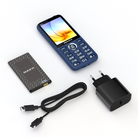 Сотовый Maxvi K15c Blue 2sim/2.8"/320*240/microSD/0.5МП/Bt/2500мАч/моноблок