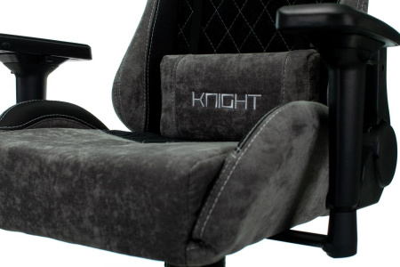 Кресло игровое Zombie VIKING 7 KNIGHT Fabric черный текстиль/эко.кожа с подголов. крестовина металл