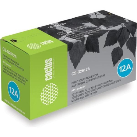 Картридж_лазерный Cactus CS-Q2612AS (Q2612A) для HP LJ1010/1012/1015/1018/1020/1022 черный (2000 стр)
