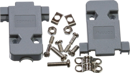 Корпус разъема DB-9, серый, пластик, KLS L-KLS1-DB-09P-S-G (DP-9C)