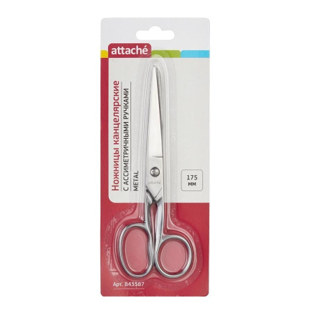 Ножницы 17,5см. Attache цельнометаллические  (843587)