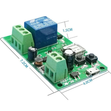 Умное реле WiFi Sonoff DC 12V (7..32в), eWeLink, 10а