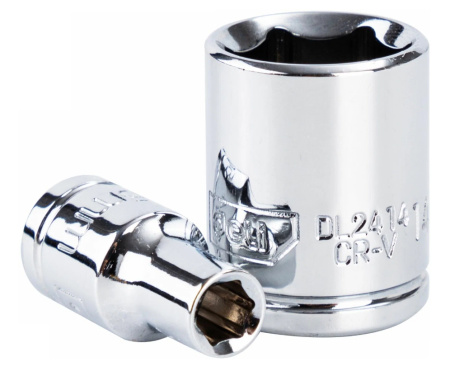 Набор торцевых головок с трещоткой 12 предметов Deli DL0012T  1/4" 10 торцевых головок (5,6,7,8,9,10,11,12,13,14 мм), удлинитель, трещотка 45 зубьев