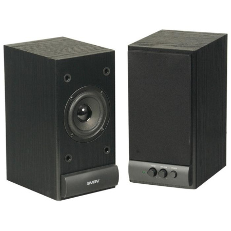 Актив.колонки 2.0 Sven SPS-609 10Вт, питание от сети, MDF, Black