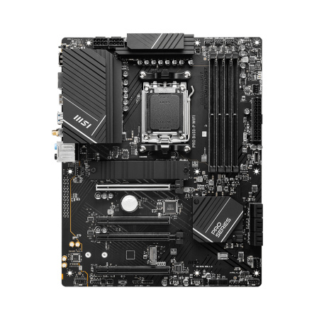Мат.плата SocAM5 AMD B650 MSI PRO B650-P WIFI (ATX,4DDR5,2M.2,4PCI-E16,HDMI,DP,PC7200,Wi-Fi 6,BT 5.3)