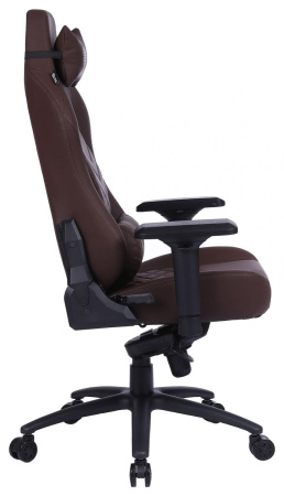 Кресло игровое Cactus CS-CHR-0112BR коричневый сиденье коричневый эко.кожа с подголов. крестовина металл пластик черный