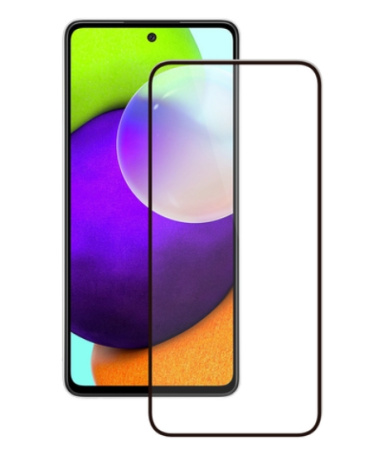 Защитное стекло для Samsung Galaxy A52 (2021) 3D Full Glue 0.3 мм, Deppa (62725) Черная рамка