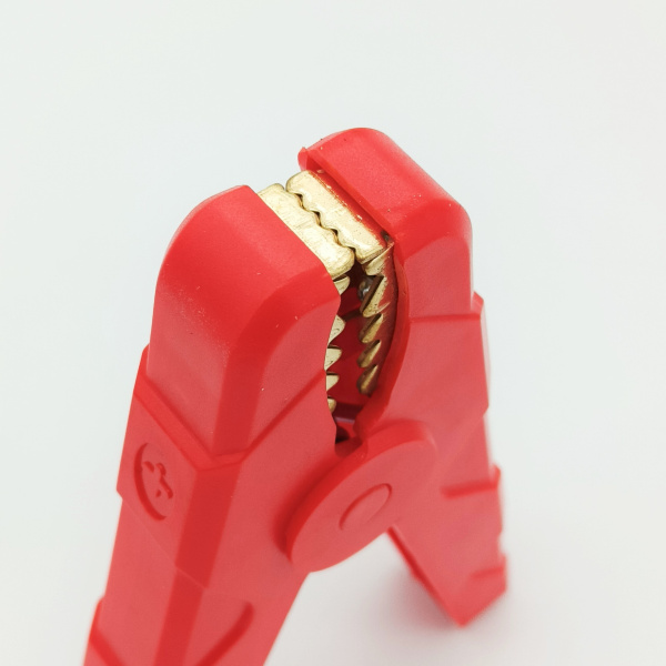 Зажим крокодил 133мм, 500а, 2 штуки красный+черный