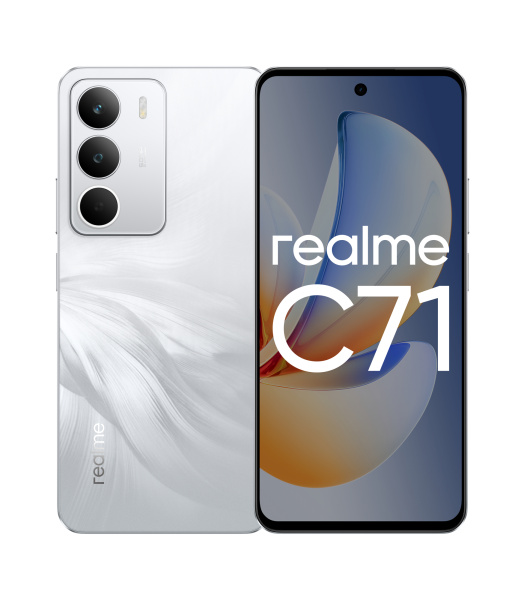 Смартфон Realme C71 8Гб 128Гб Белый 6.67", IPS, 1604*720, 2*1.8+6*1.6ГГц, 50Мп, 5Мп, 4G, NFC, 6300мАч, And 15