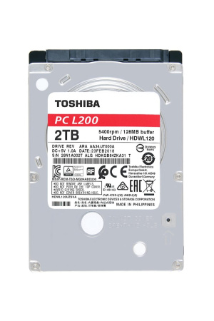 Жесткий диск Toshiba SATA-III 2TB HDWL120UZSVA Notebook L200 (5400rpm) 128Mb 2.5"