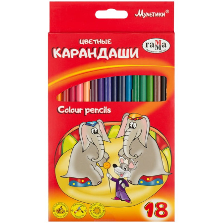 Карандаши 18цв. Гамма "Мультики" (050918_08)
