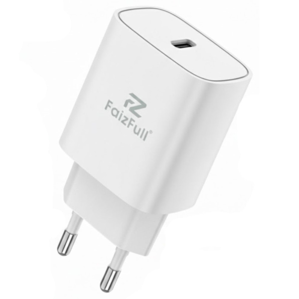 Зарядное_устройство - TypeC 25W (5V-3.0A/9V-2.22A/12-1.67A) FaizFULL FC204 белый