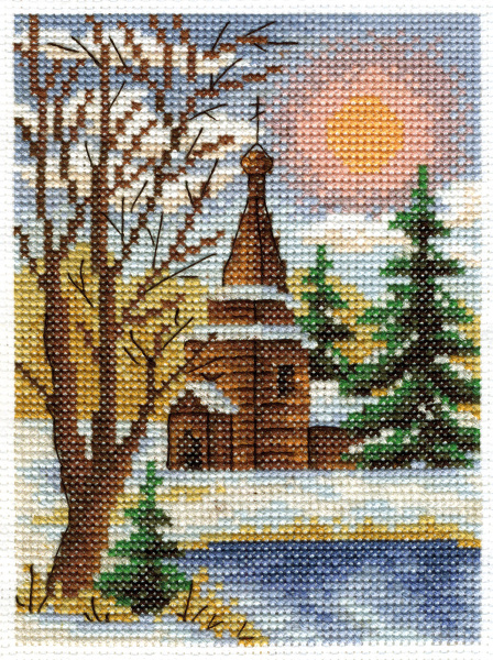 "Klart" набор для вышивания 8-027 "Морозный денек" 11 х 14.5 см