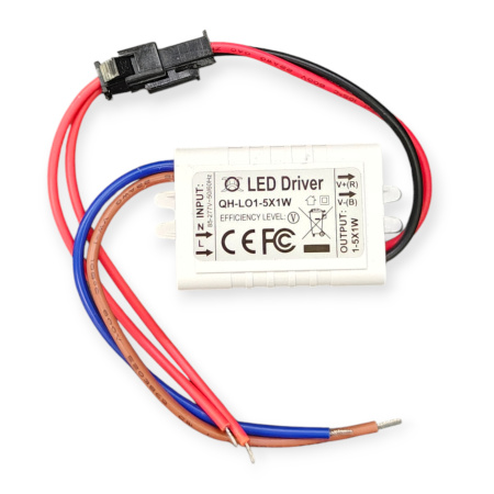 Драйвер светодиодный (LED)  250мА,  4..12в, 5вт, IP20, 41*28*23мм, QH-LO1-5X1W
