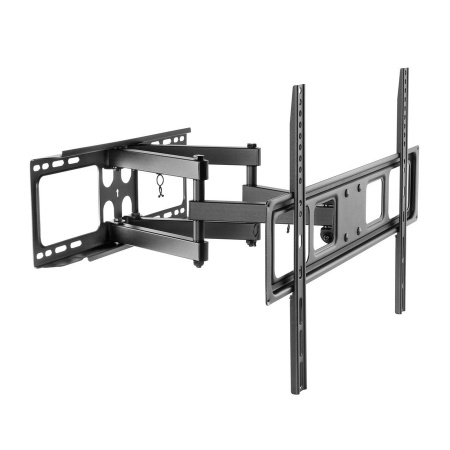 Кронштейн ITECHmount PTRB460LN черный настенный,для тв,37-70",до 40кг,от стены 56-464мм,с функцией наклона ＋5°～-15°,поворота 60° вправо / 60° влево,по