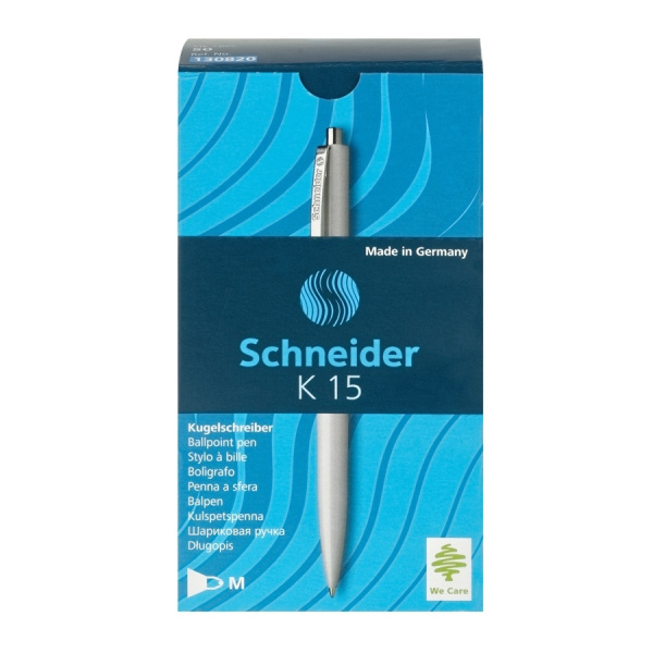 Ручка шариковая SCHNEIDER "К15"  синяя, 1,0мм, автомат, корпус белый (130820)