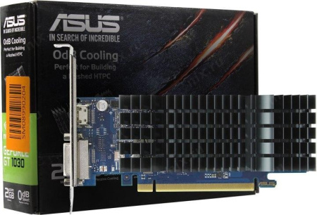 Видеокарта Asus PCI-E 3.0 GT1030-SL-2G-BRK NVIDIA GeForce GT 1030 2Gb 64bit GDDR5 1228/6008 DVIx1 HDMIx1 HDCP Ret low profile