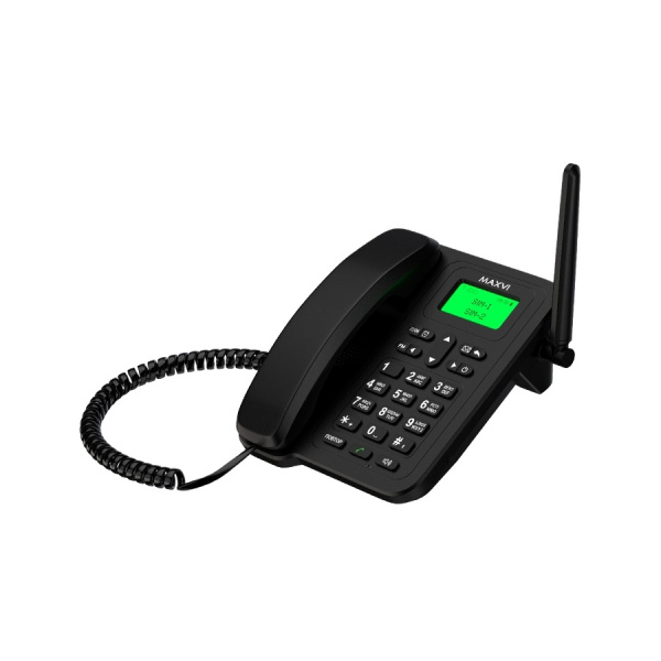 Стационарный сотовый телефон с поддержкой двух SIM-карт Maxvi RT-01 black