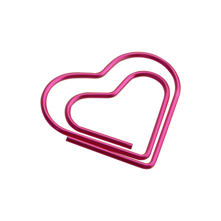 Скрепки 25мм. MESHU "Little Hearts" 30шт., фигурные (MS_65864)
