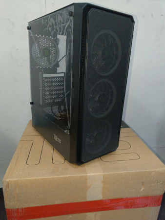 Распродажа! Корпус ATX Б_БП BaseTech eXtreme GFX-03 (USB3.0,Audio,TG,черный,4х120мм RGB)[BT-GFX-03-MESH-4F-RGB](вмятины)