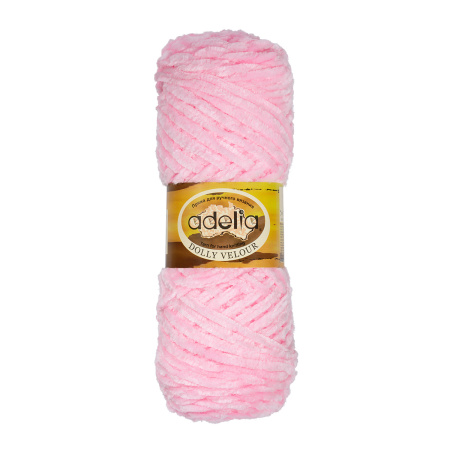 Пряжа ADELIA "DOLLY VELOUR" 100% микрополиэстер 1 шт. х 100г 93 м ± 6 м №44 розовый