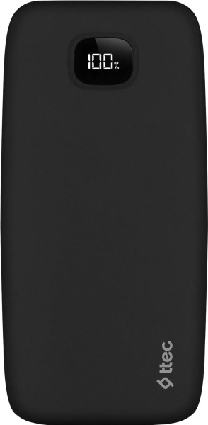 Аккумулятор внешний 20000_mAh TTEC ChargeUp LCD 2.1 A черный (2BB211S)