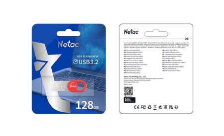 Флеш-накопитель USB3.0 128Gb Netac UM2 (NT03UM2N-128G-32RE) красный