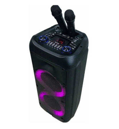 Портативная колонка ELTRONIC 20-58 DANCE BOX 500 динамик 8" 2шт. 50Вт, Bluetooth, TWS, FM, USB, Led подсветка, 2 микрофона