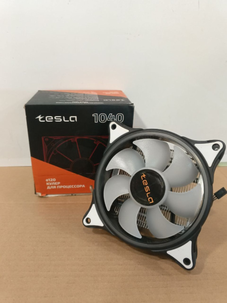 Распродажа! Кулер S115x/2011/2066/1200/1700/AMx TESLA 1040RGB (155W/120mm/1600rpm/RGB)(вмятина)