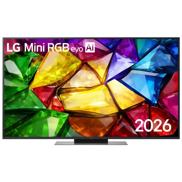 Телевизор ЖК 55'' LG/ 55", Ultra HD, MiniRGB LED, Precision Dimming Technology , Smart TV (WebOS 26), Wi-Fi 5, DVB-T2/C/S2, MR, 120Hz Native (VRR 144Hz), 2.0ch (20W), 3хHDMI, 1хUSB, 2 Pole, черный графит, 2026