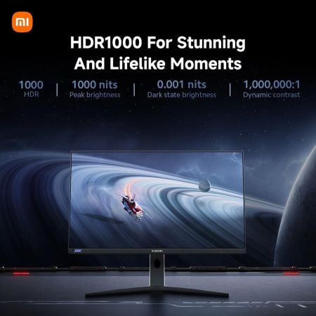 Монитор 27" Xiaomi Mini LED Gaming Monitor G Pro 27i Black-White (Fast IPS, 2560x1440,  HDMI+HDMI+DP+DP, 1 ms, 178°/178°, 600 cd/m, 1000:1, 180Hz) (ELA5585EU)