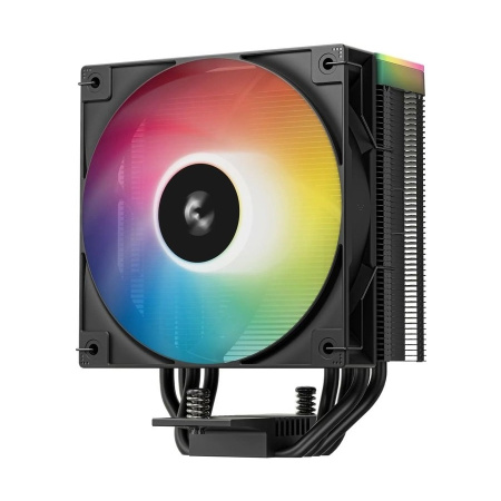 Кулер S115x/1200/1700/1851/AM5/AM4 DEEPCOOL AG400 BK ARGB V2 (220W/120mm/500-2100rpm/ARGB/4 тепл.трубки/черный)