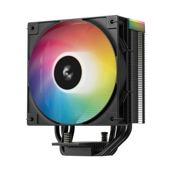 Кулер S115x/1200/1700/1851/AM5/AM4 DEEPCOOL AG400 BK ARGB V2 (220W/120mm/500-2100rpm/ARGB/4 тепл.трубки/черный)