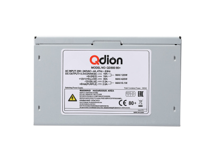 Блок питания 550Вт FSP QDION QD550 (APFC,120мм,1PCI-E,5SATA)