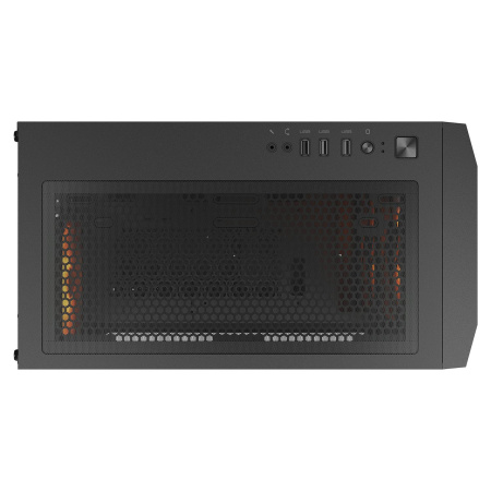 Корпус mATX Б_БП Cougar Uniface Mini RGB (USB, Audio, 2x140mm, 1x120mm ARGB Fan Hub,черный)[Uniface Mini RGB]